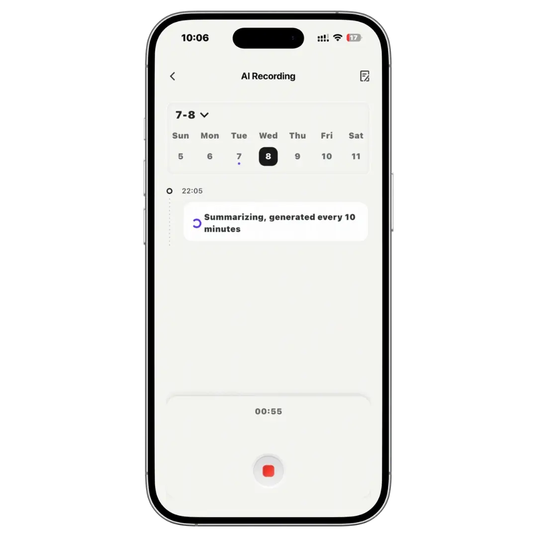 Tap on temple to record